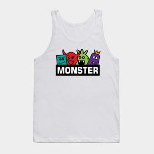 Doodle Monster Design Tank Top